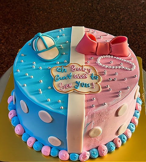 Gender Reveal Baby Shower Cake